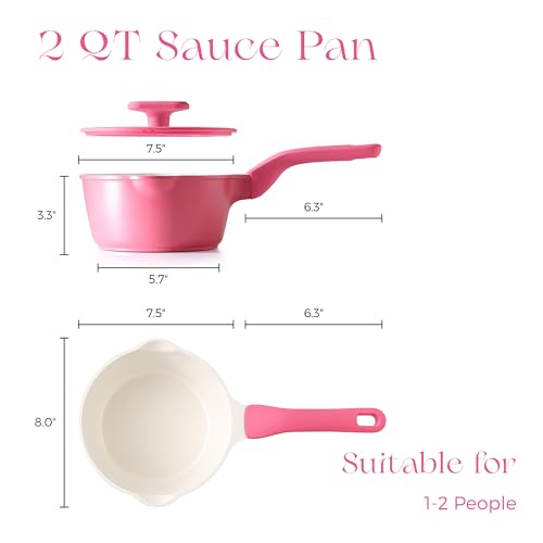 Ceramic Nonstick Saucepan with Lid