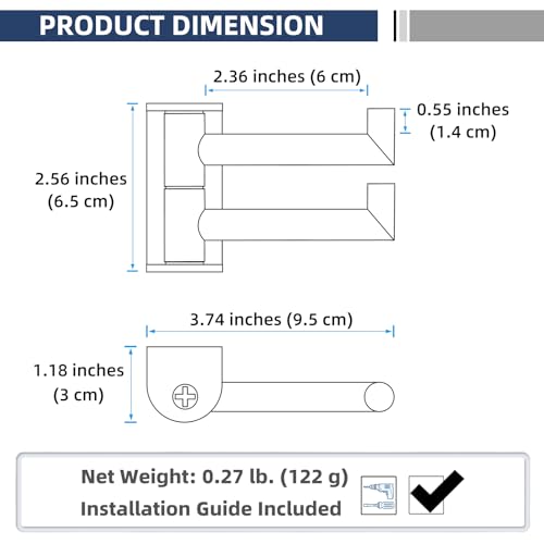 Double Swivel Towel Hook