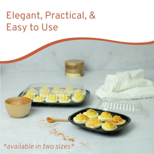 16 Pack Disposable Deviled Egg Containers with Lid (16 Count)