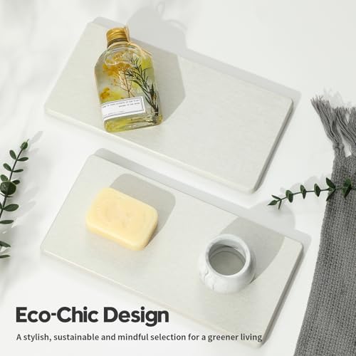 2PCS 10"x 5" Large Bathroom Sink Vanity Trays (2 Count)