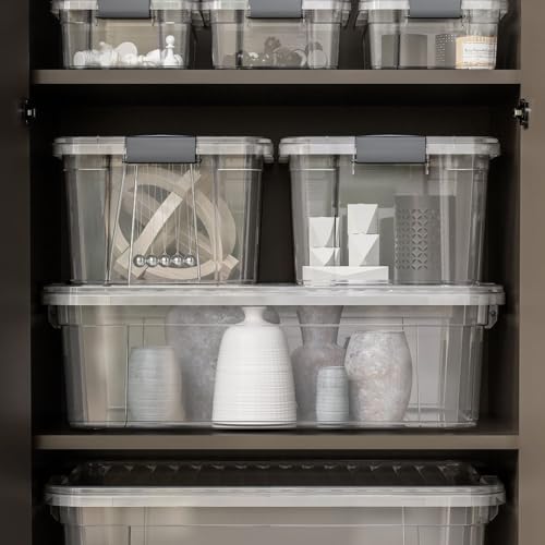 36 Quart Clear Plastic Storage Boxes with Lids (2 Count)