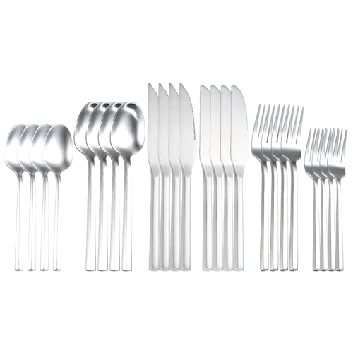 Silverware Set with Steak Knives (24 Count)