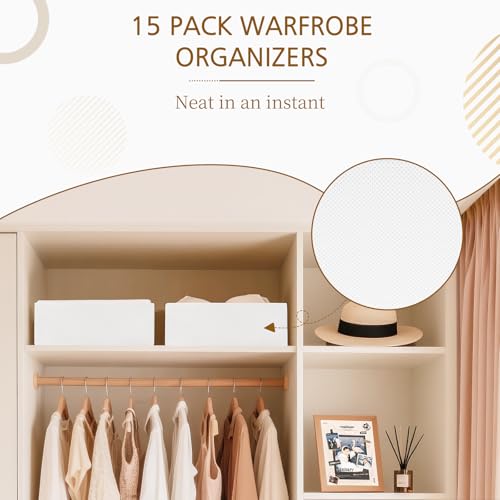 15 Pack Drawer Organizer for Clothes (15 Count)