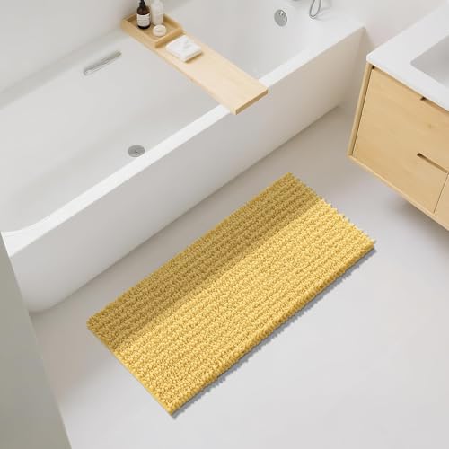 Long Bathroom Rugs Non Slip Washable 44x24 Inch