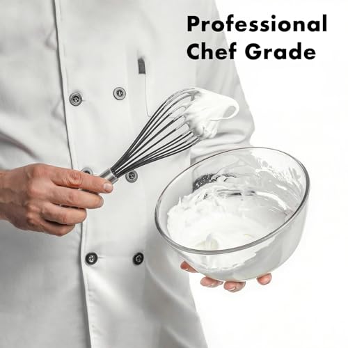 10 Inch Black Silicone Whisk