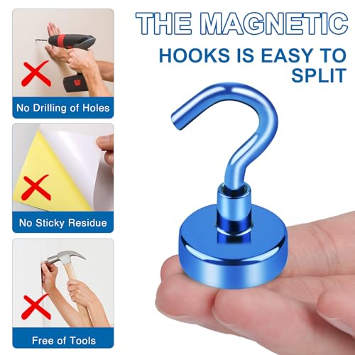 Magnetic Hooks Magnet Hook for Cruise Cabins 30LBS (12 Count)