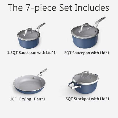 7 Piece Ceramic Cookware Set