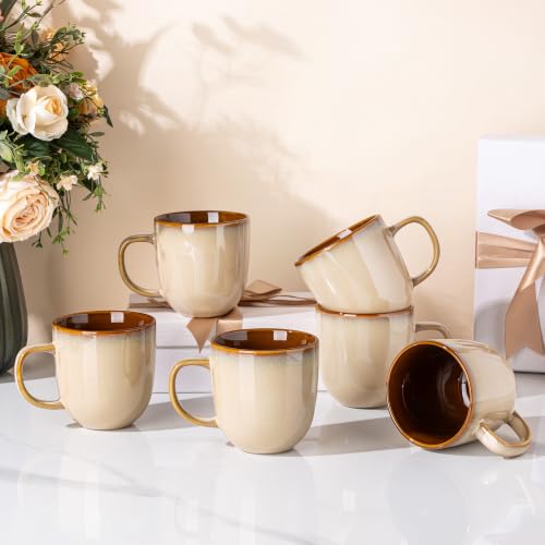 Ceramic Coffee Mugs Set of 6 (6 Count)
