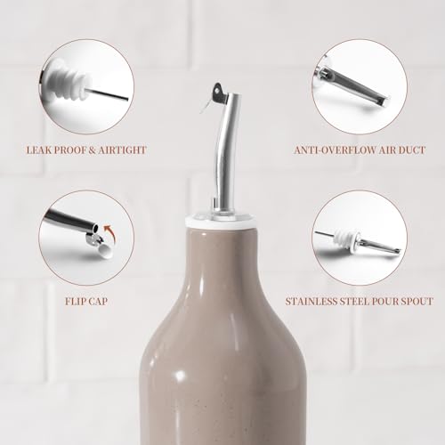 16oz Ceramic Oil Dispenser Bottle