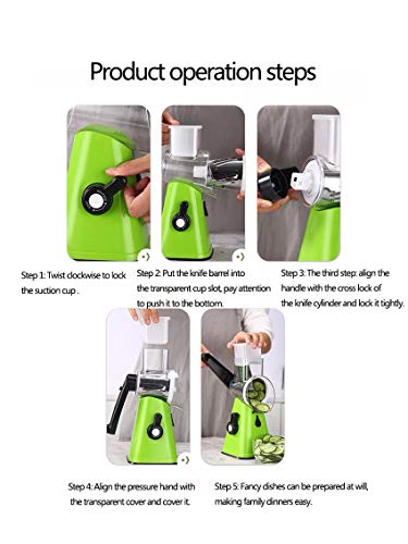 Manual Rotary Potato Grater Kitchen Mandoline Vegetable Slicer