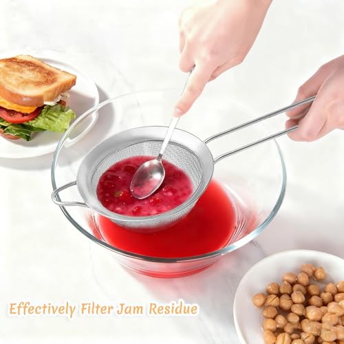3Pcs Fine Mesh Strainer with Handle (3 Count)
