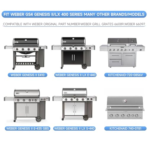 18.7'' x 33.3'' Stainless Steel Cooking Grates for Weber Genesis