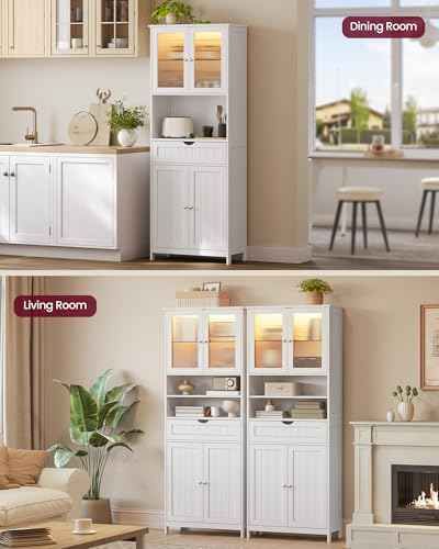 Storage Cabinet with LED Lights