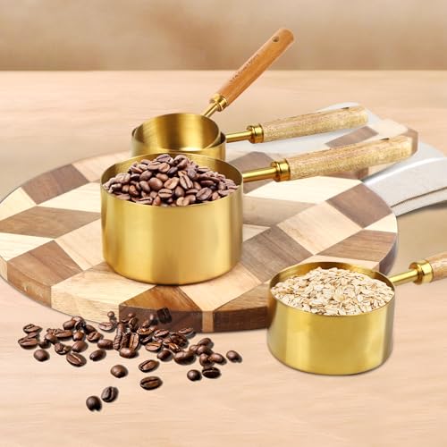 Gold Measuring Cups and Spoons Set