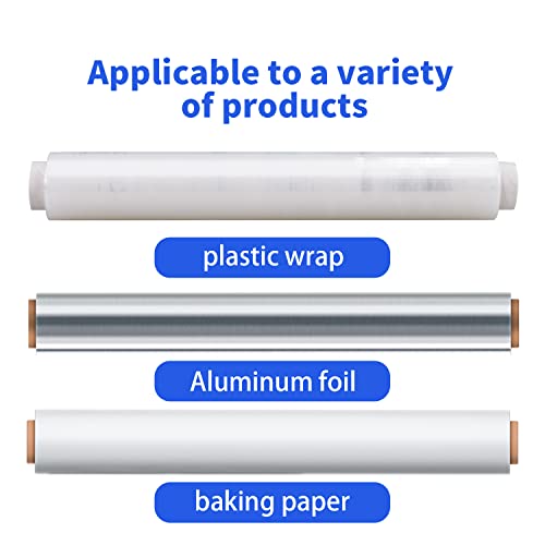 Plastic Wrap Food Cling Wrap with Slide Cutter 15 inch Restaurant Cling Film 2000 Ft Bulk Roll Refillable Food Service Cling Wrap Dispenser Quick Cut Anti