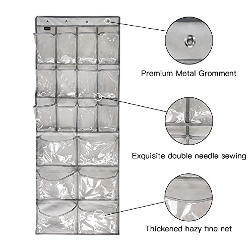Extra Large Hanging Crystal Clear Over The Door Shoe Organizer