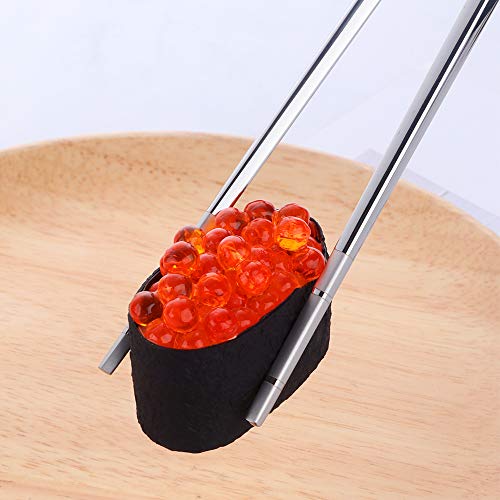 5 pair Nice Stainless Steel Featured Chopsticks Metal Reusable Chopsticks Chinese Square Chopsticks