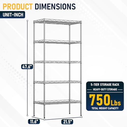 5 Tier Wire Shelf
