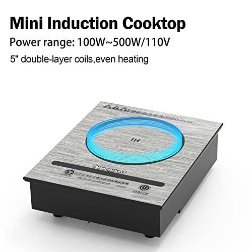 500W Mini Portable Induction Cooktop for Moka Pot & Small Cookware