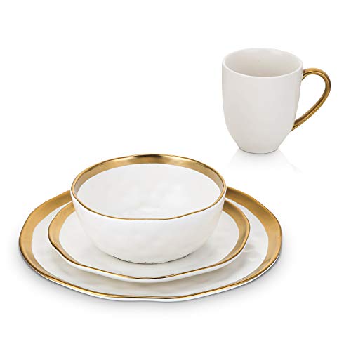 Modern Poreclain 16 Piece Dinnerware Set (16 Count)
