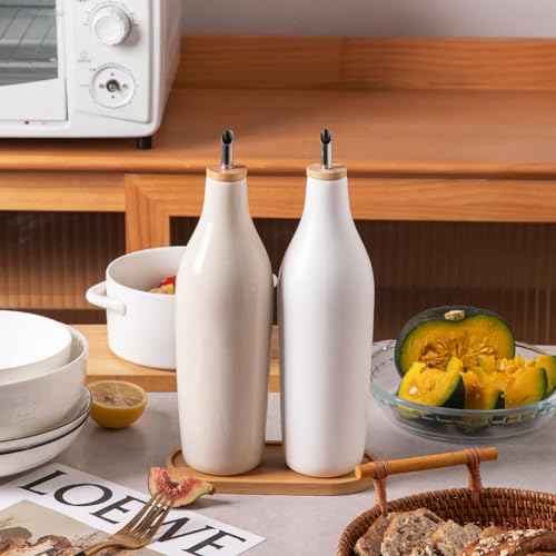 Sweejar Matte Ceramic Olive Oil Dispenser Bottle with Spout