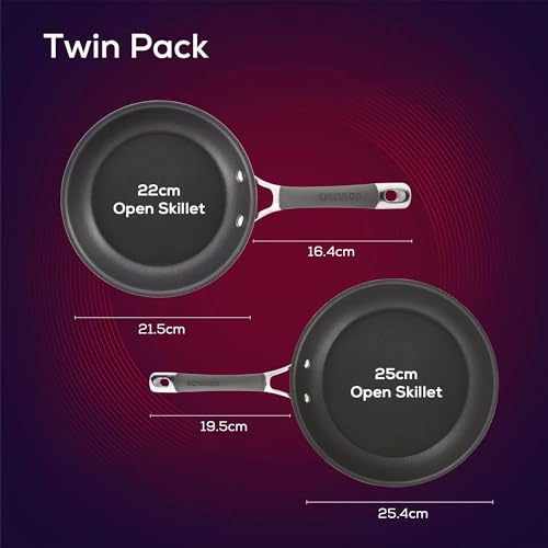 Radiance Hard Anodized Nonstick Frying Pan Set