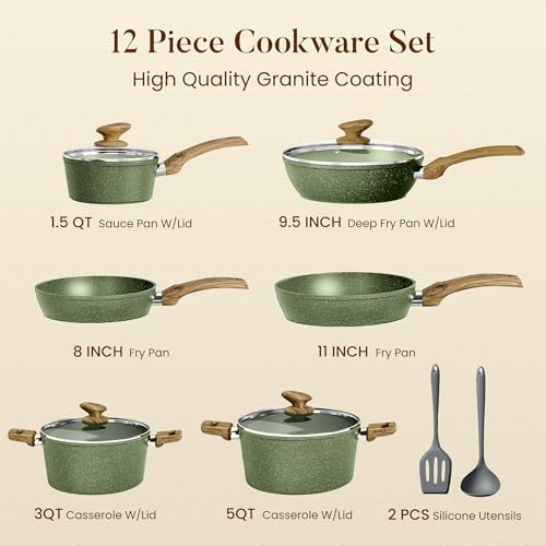 Non Toxic Pots and Pans Set Non Stick