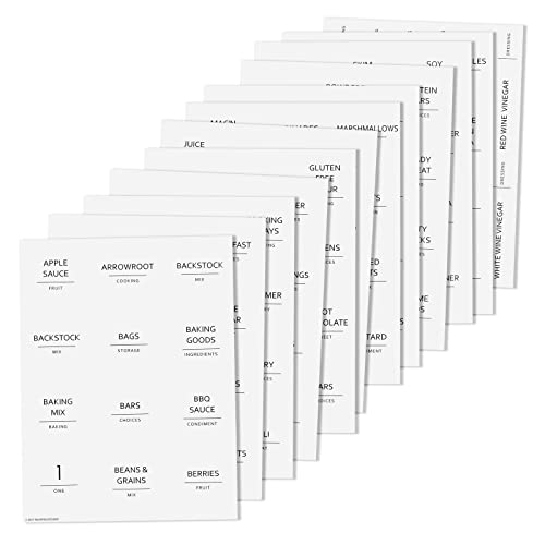 Minimalist Food Labels (157 Count)