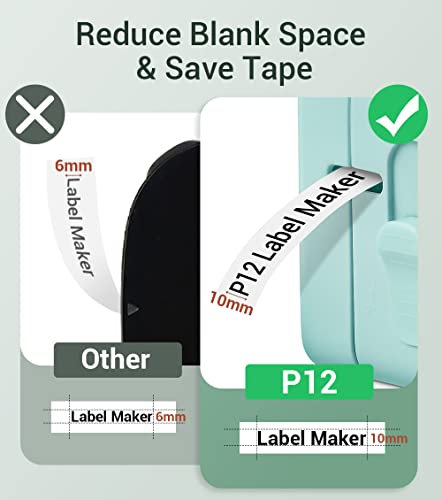 P12 Label Maker Machine with 1 Tape