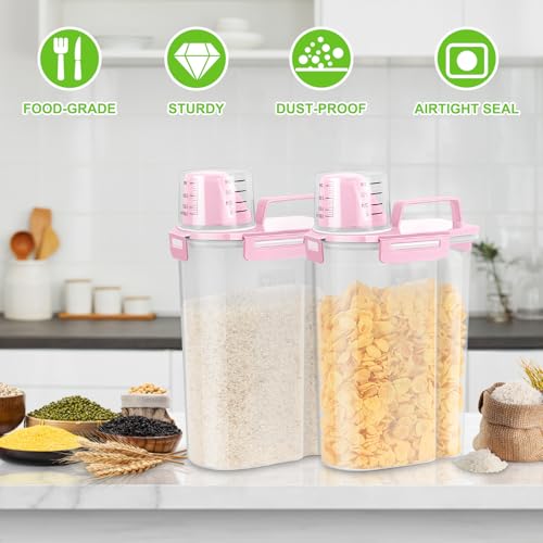 Rice Container 2 Pack 5 Lbs Cereal Container Storage (2 Count)
