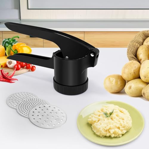 Potato Ricer Potato Masher for Potatoes with 3 Interchangeable Discs