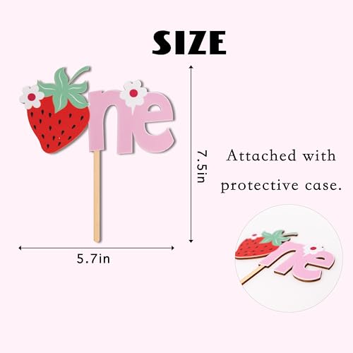 Strawberry Cake Topper 1st Birthday