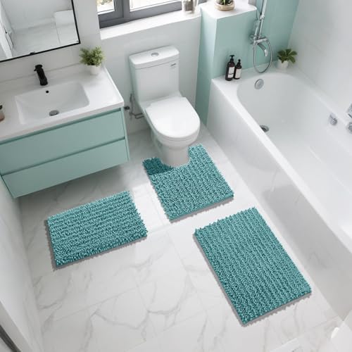 Bathroom Rugs Non Slip Washable 24x17 Inch
