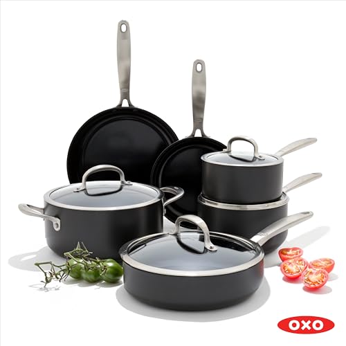 Enhanced 10 Piece Cookware Pots & Pans Set