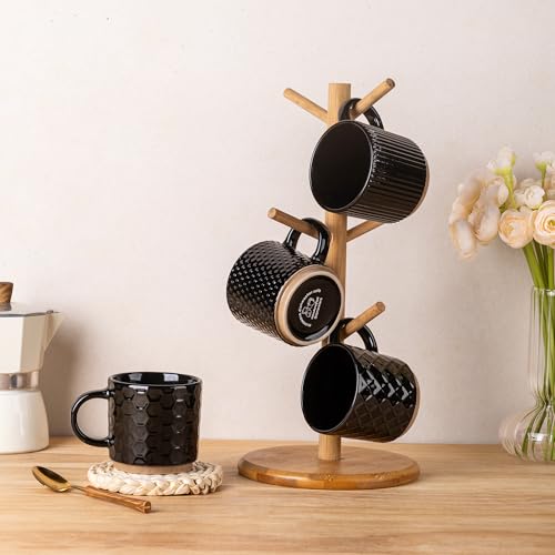 6 OZ Stackable Coffee Mugs Set of 4 (4 Count)