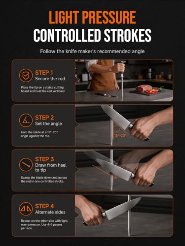 Diamond Knife Sharpener Rod