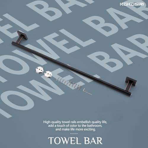 Bathroom Towel Bar 32'' Towel Holder for Bath Kitchen Cabinet Towel Rails 32 Inch Oil Rubbed Bronze Stainless Steel B4005ORB