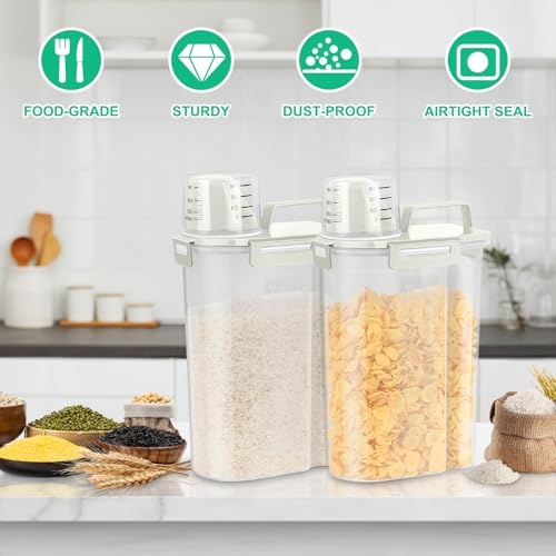 Rice Container Cereal Storage Container 2 Pack 5 Lbs (2 Count)