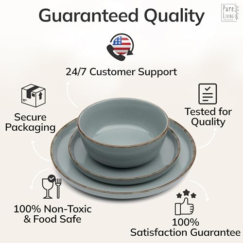 12 Piece Stoneware Dinnerware Set for 4 (12 Count)