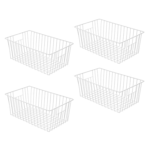 Large Wire Storage Baskets Freezer Organizer Baskets (4 Count)