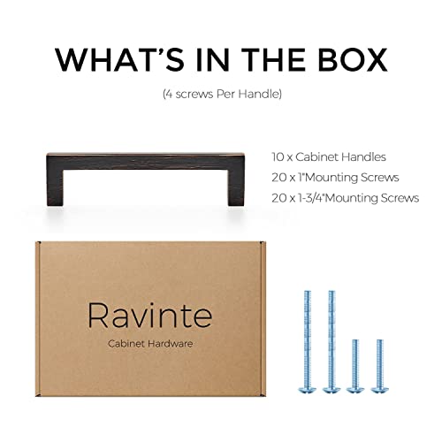 Oil Rubbed Bronze Cabinet Handles Cabinet Pulls 3 (30 Count)