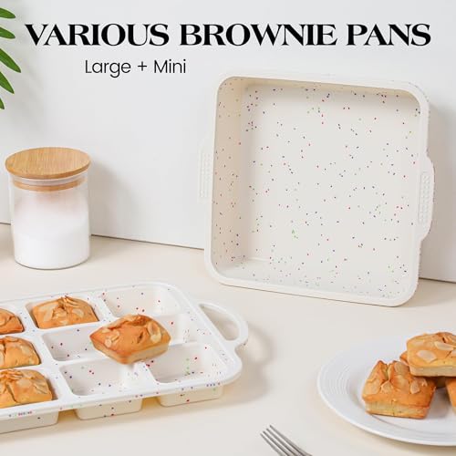 Mini Individual Square Brownie Pan with Dividers (2 Count)
