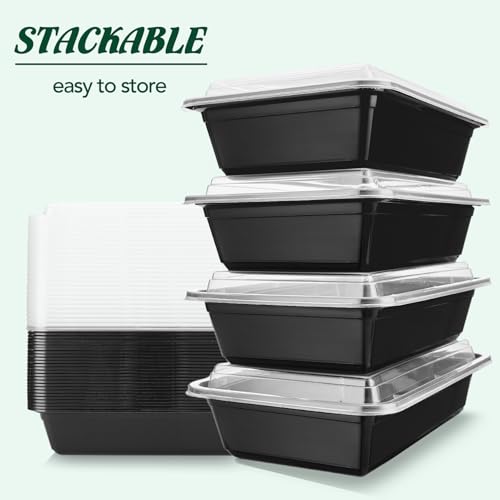 Glotoch Meal Prep Containers 32oz 50 Pack (50 Count)