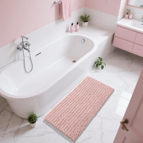 Long Bathroom Rugs Non Slip Washable 44x24 Inch (7.35 Sq Ft)
