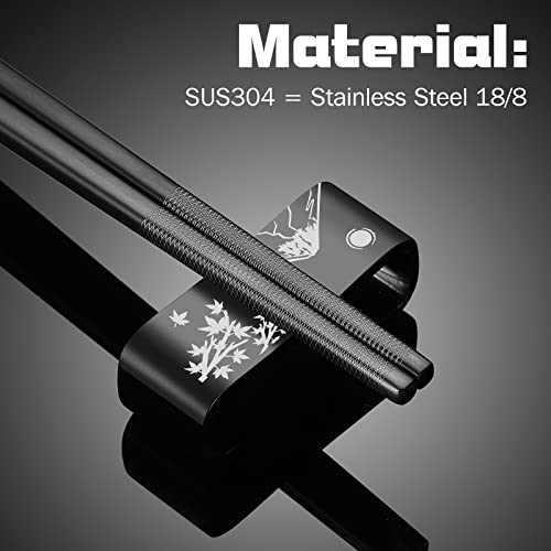 Premium 304 Stainless Steel Chopsticks Set
