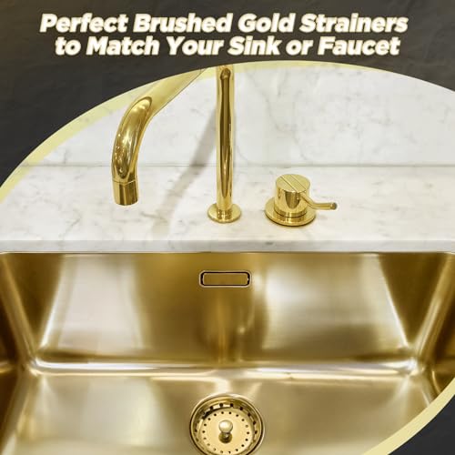 3 Pcs Kitchen Sink Drain Strainer and Stopper Stainless Steel Garbage Disposal Plug with Handle Universal Anti (3 Count)