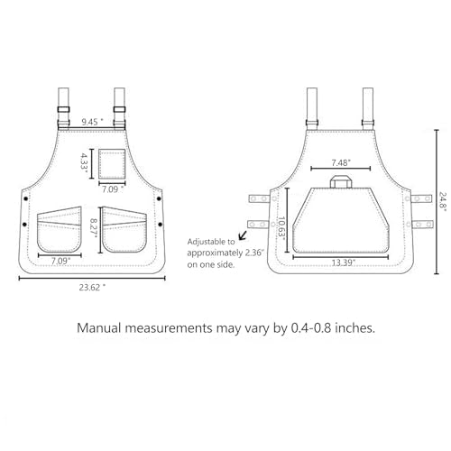 Waterproof Reversible Adjustable Bib Apron with 6