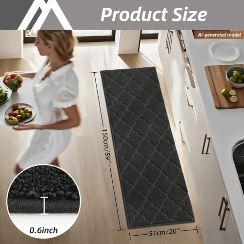 Soft Kitchen Floor Mats and Rugs Non Slip 20"x59"