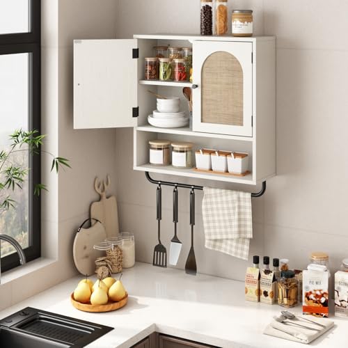 Rattan Bathroom Wall Cabinet