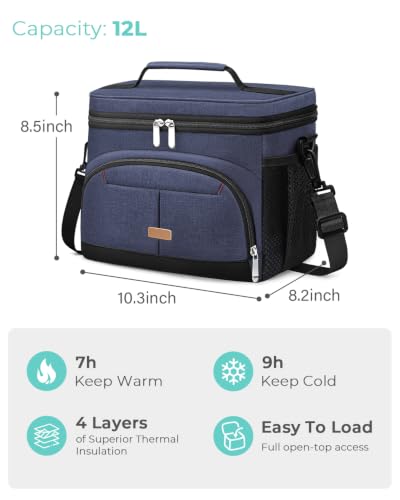 Lunch Box for Men Women Insulated Lunch Tote Cooler Bag Lunchbox